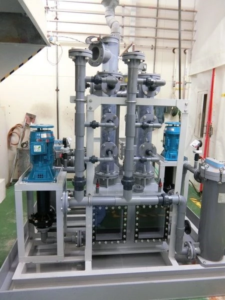 Máy bơm hóa chất trục đứng cho tháp rửa khí