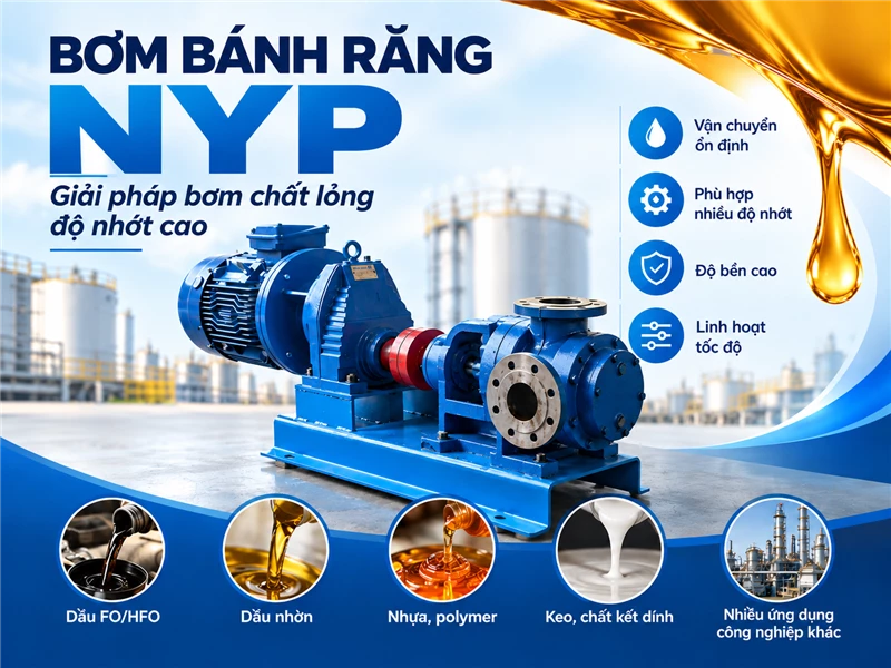 Bơm bánh răng NYP – Giải pháp bơm chất lỏng độ nhớt cao