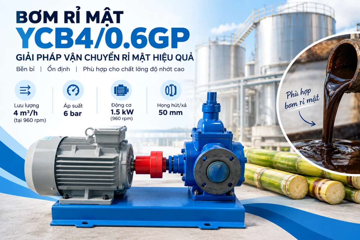 Bơm Rỉ Mật YCB4/0.6GP 4m³/h – Hebei Hengsheng