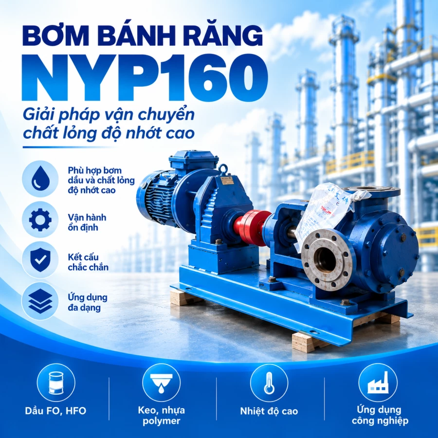 Bơm bánh răng NYP160 – Bơm chất lỏng độ nhớt cao