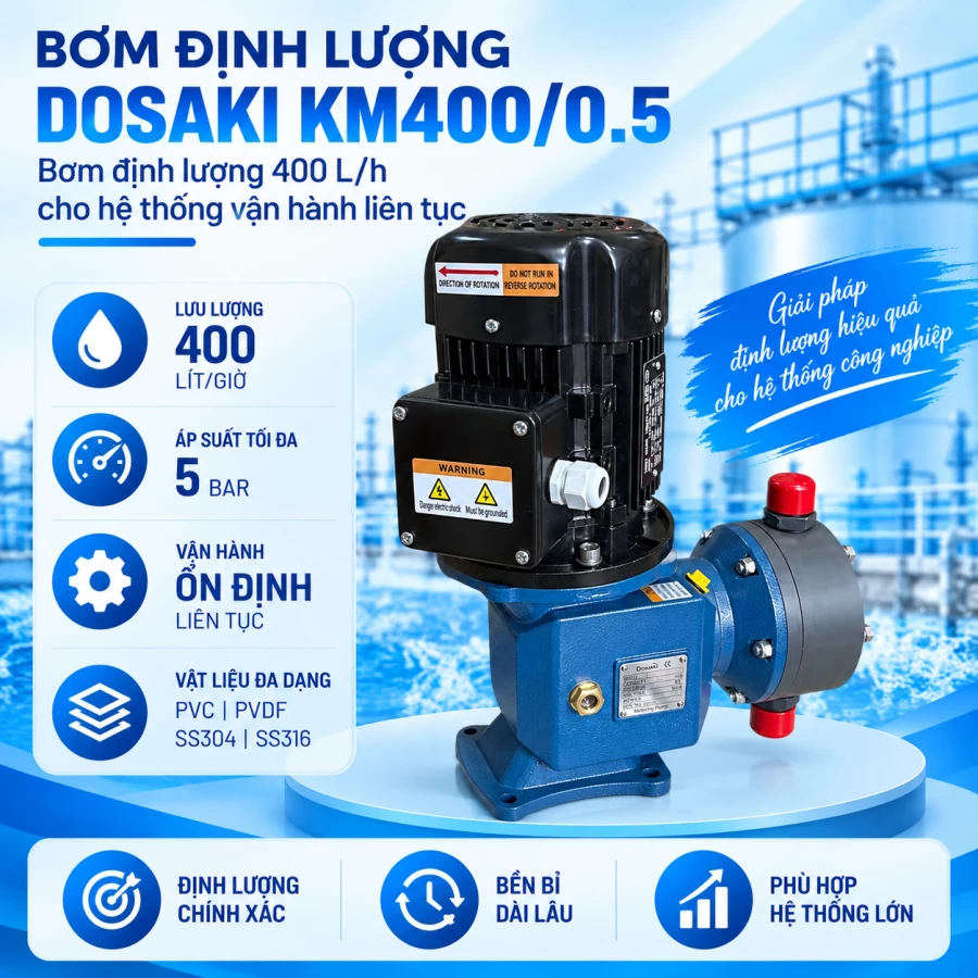 DOSAKI KM400/0.5 – Bơm định lượng 400 L/h