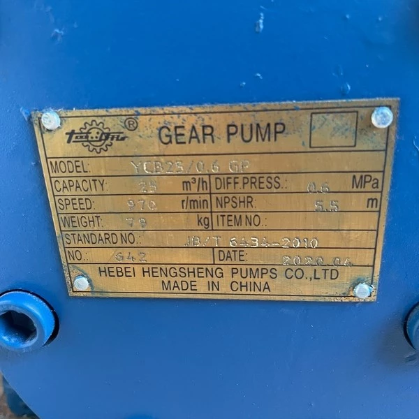 Bơm Nhựa Đường YCB25 – Giải Pháp Tối Ưu Cho Vận Chuyển Nhựa Đường Nóng